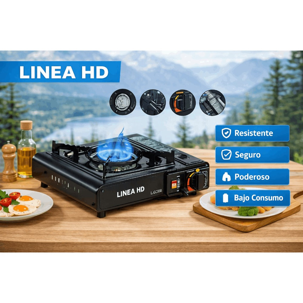 Hornillo dual hd Potencia portátil al instante y 4 recambios