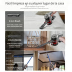 Aspiradora de mano inalámbrica recargable, alta potencia de succión de 45 KPa para uso doméstico, autonomía de la batería de hasta 40 minutos, depósito de polvo grande de 1.2L, manguera telescópica ajustable de 10 niveles, adecuada para alfombras, pelo de