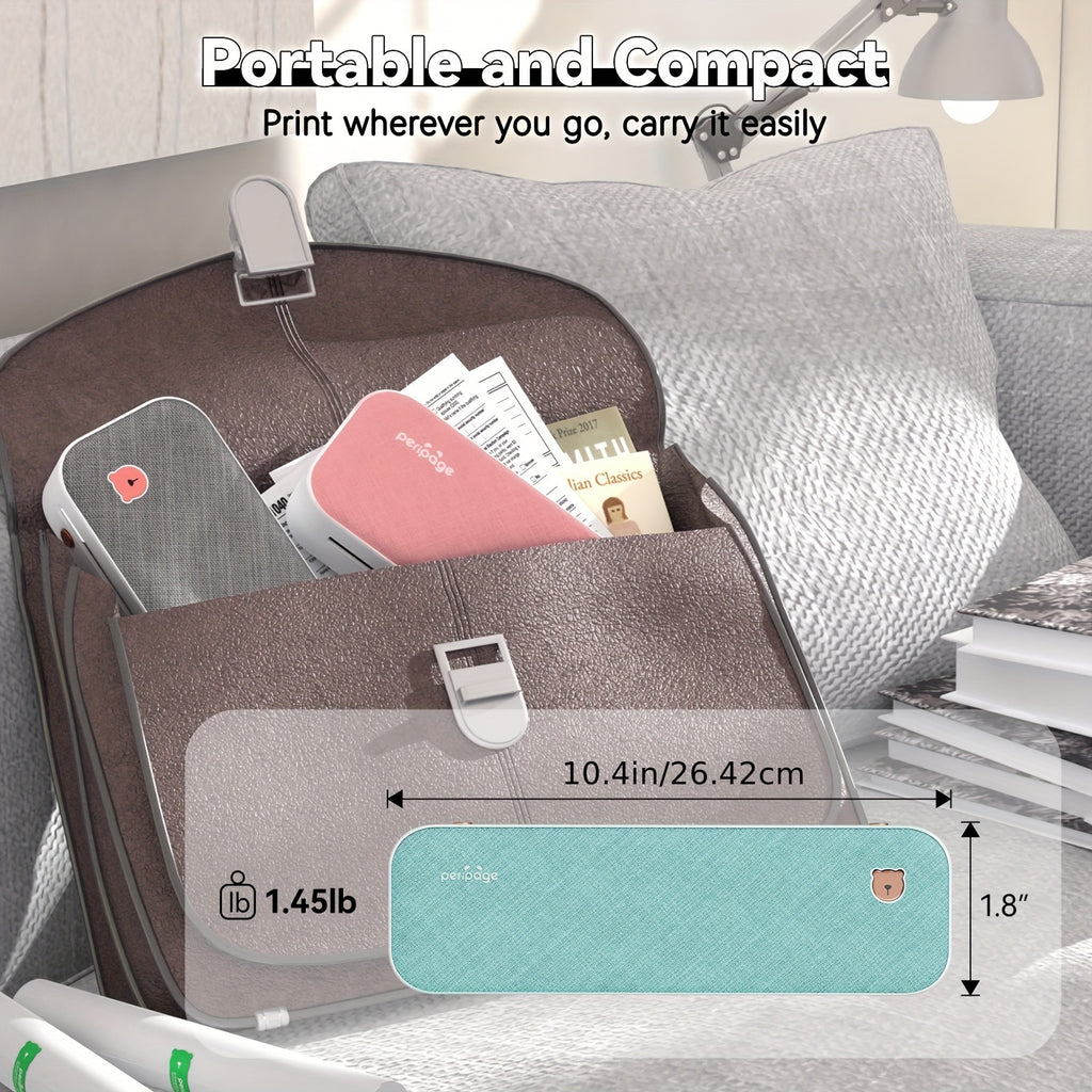 Impresora térmica | Impresora térmica portátil PeriPage para viajes, compatible con papel térmico de 8.5x11 pulgadas (tamaño carta de EE. UU.) y