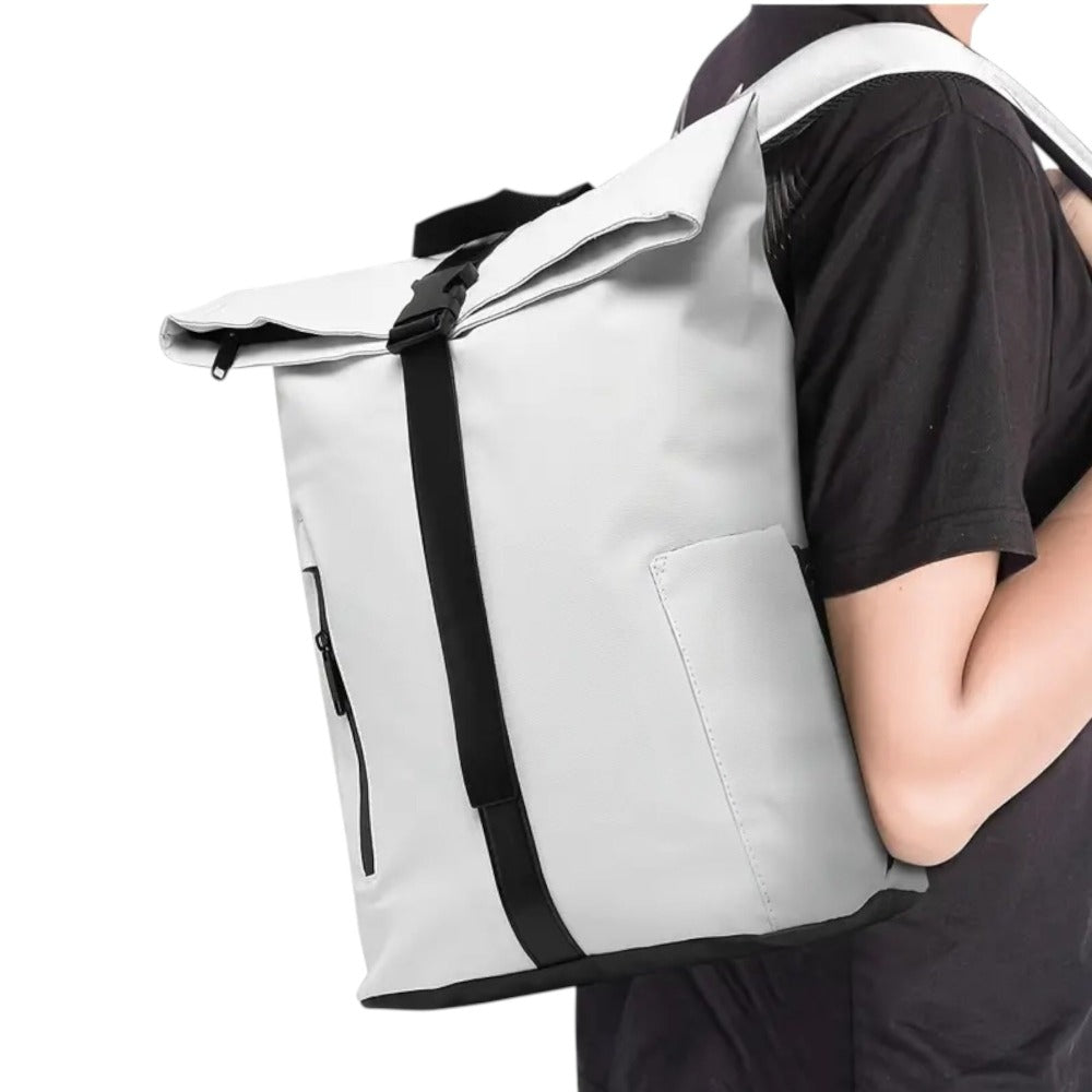 Mochila Enrollable para Hombre, Mochila Mujer para Portátil 15.6 Pulgadas, Moquera de Viaje Ligera para Hombre y Mujer de 21-25L, Bolso Escolar con Múltiples Compartimentos, Mochila Duradera de Capa Suave para Deportes al Aire Libre, Trabajo.