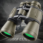Prismáticos 10x50 para adultos, claridad HD, diseño compacto y duradero de plástico, enfoque central, incluye estuche de transporte y correa para observación de aves, observación de estrellas, viajes, fútbol