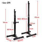 Costoffs Soporte Ajustable para Mancuernas, Estante para Barra, Rack de Levantamiento de Pesas de Metal con Capacidad de 250 kg, Soporte para Sentadillas