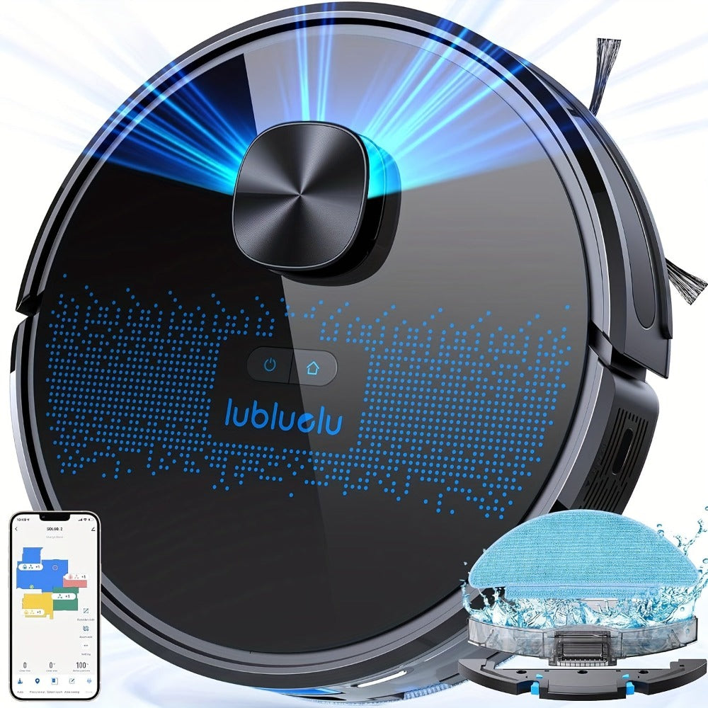 Lubluelu 2025 Nuevo Robot Aspirador y Trapeador B40Plus/Sl60D - Succión Potente de 5100Pa, Autovaciado, Mapeo Multi-Suelo, Solución de Limpieza 3 en 1 para Pelo de Mascotas, Alfombras y Suelos Duros con Función de Autocarga