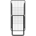 Tendedero de patio con balcón negro, gran tendedero en forma de ala, plegable, para interior y exterior, para el hogar, de pie 145x95x55CM