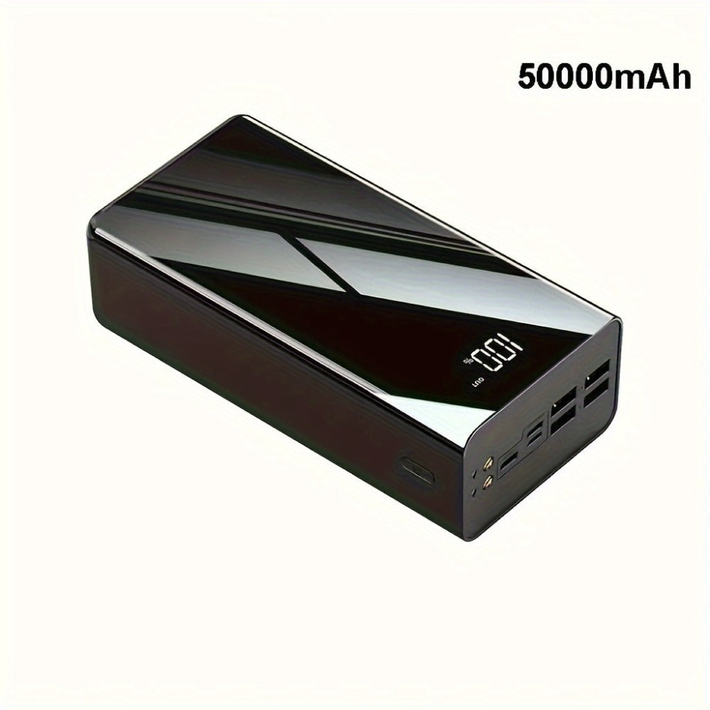Cargador USB Rápido de Gran Capacidad 50000Mah con Pantalla LED, Linterna y Reserva de Energía de Emergencia - Luz de Camping para Exteriores para iPhone, Android y Dispositivos Digitales, Regalo de Vacaciones