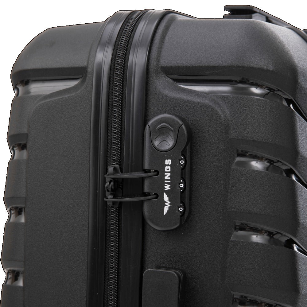 Opciones de equipaje / Polipropileno TSA / 28" 24" 20" 18" pulgadas / Dimensiones aproximadamente 75 x 50 x 30 cm o 68 x 41 x 25 cm o tamaño de cabina 55 x 40 x 20 cm o equipaje de mano 50 x 34 x 18 cm con ruedas desmontables / Equipaje de mano ABS+ de al