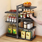 Un estante para ollas robusto con características ajustables y 7 niveles diseñado para guardar ollas, ideal para gabinetes y versátil para usar en encimeras de cocina así como en gabinetes