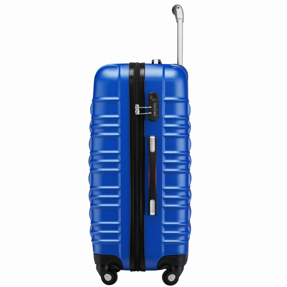 Conjunto PROVITERA de 4 Maletas Rígidas de ABS, Maleta Rígida S-M-L-XL con Asa Telescópica de Gel y 4 Ruedas de Rodadura Fácil, Trolley Ligero y Resistente al Viaje, Equipaje de Mano con Cerradura de Código, Mangos de Gel Ergonómicos, Ruedas Giratorias de