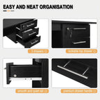 1pc Escritorio de Oficina 120x60cm, Mesa para Computadora con 3 Cajones, Banco de Trabajo Ergonómico, Adecuado para Oficinas, Dormitorios y Estudios