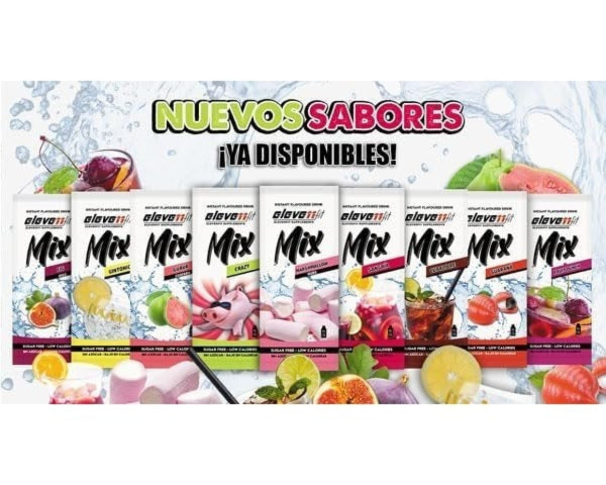 BEBIDAS MIX de ELEVEN FIT, 20 Sobres de Sabores Variados SIN AZÚCAR, Bebidas Instantáneas, 9g x 20 Sobres