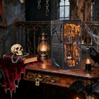 Rompecabezas 3D, Kit de ensamblaje de modelo con calavera, cuervo, mano cortada, ataúd y otros elementos de estilo oscuro - Decoración cómoda para microoficina en casa, decoración perfecta para dormitorio, regalo ideal, regalo para San Valentín, Halloween