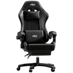 Silla de Juegos Furnishia con Reposapiés, Silla de Computadora Ajustable en Altura con Soporte Lumbar y Reposacabezas para Adultos, Silla de Oficina Giratoria 360 Grados para Oficina, Dormitorio, Estación de Trabajo Robusta