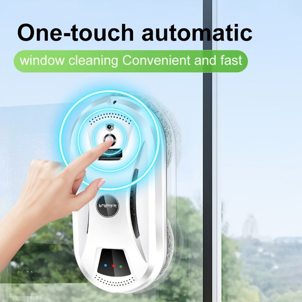 Puruikai 02 Almacén Local Robot de Limpieza de Ventanas Inteligente Rociador Automático de Agua Control Remoto Robot Eléctrico de Limpieza de Vidrios con Planificación de Alto Succión Anti Caída Seguro y Confiable Ahorro de Tiempo y Esfuerzo Limpieza de V
