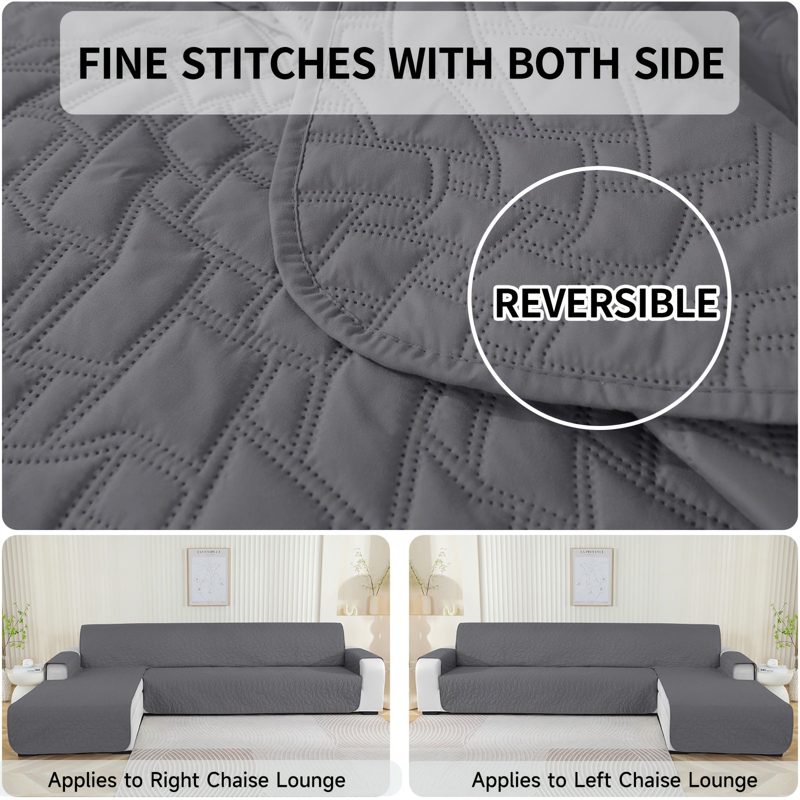 Funda para sofá de 3 plazas con chaise longue, funda para sofá en forma de L, funda para sofá con chaise longue izquierda y derecha con península, funda para sofá chaise longue, funda para sofá L (255 cm, verde claro)
