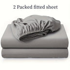 Juego de 2 sábanas bajeras, funda protectora de colchón suave y cómoda, kit de sábanas bajeras transpirable y multifuncional, lavable, apto para dormitorios, habitaciones de invitados, escuelas, utilizable en todas las estaciones, ropa de cama
