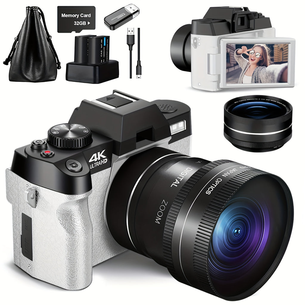 Cámara digital | Cámara Digital NBD, 48MP para Fotografía con WiFi y Control por App, Cámara 4K para Vlogging, Cámara Compacta, Ideal para