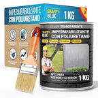[Brocha de Regalo] Impermeabilizante Transparente con Poliuretano, Sellador Impermeable Fugas Agua, Revestimiento Impermeable Definitivo, Hidrofugante Invisible para Techos, Terrazas y Exteriores