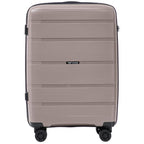 Maleta Rígida de 24" 65 × 44 × 25 Cm / Color Champán / Equipaje Resistente a Daños / ASA TELESCÓPICA / 4 Ruedas Dobles de 360° / Cerradura con Código / Asas Laterales y Superiores HAWFINCH