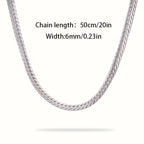Collar de Cadena Plateada, Joyería de Plata 925, un Regalo para Mujeres, un Regalo para Hombres, un Regalo para Amigos y Colegas, Collar de Regalo de Cumpleaños, Regalo de Fiesta, Regalo de Luna de Miel, Collar de Regalo de San Valentín, Collar para Parej