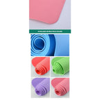 1 paquete - 6mm / 8 mm/10mm (morado / negro / Rosa / azul / gris) almohadilla de yoga antideslizante antisísmica engrosada, estera de yoga sólida duradera 183 * 61cm, almohadilla de fitness de amortiguación grande, almohadilla de fitness universal para ho