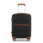 1/3 piezas de 20 pulgadas, 24 pulgadas y 28 pulgadas, maleta KONO, carrito, estuche de viaje - polipropileno, ligero, carcasa dura, 4 ruedas giratorias dobles y cerradura TSA