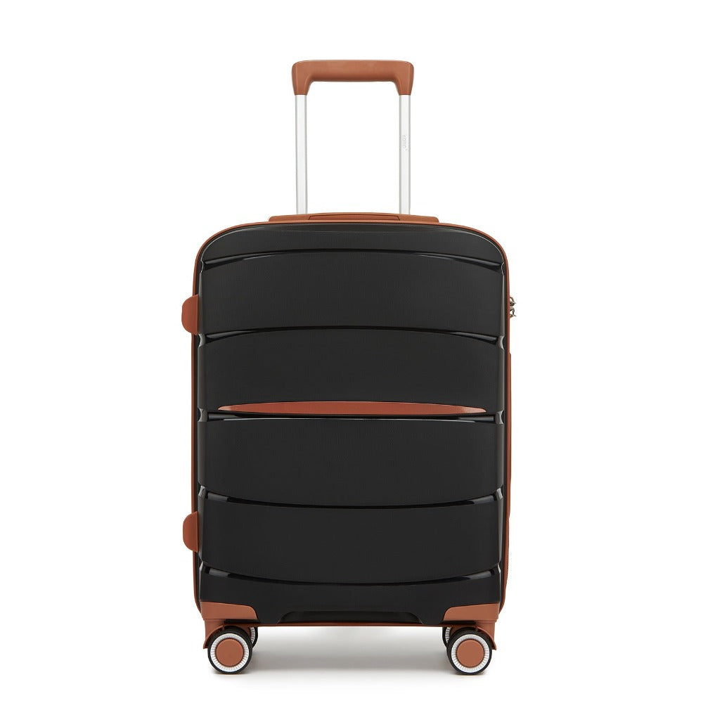 1/3 piezas de 20 pulgadas, 24 pulgadas y 28 pulgadas, maleta KONO, carrito, estuche de viaje - polipropileno, ligero, carcasa dura, 4 ruedas giratorias dobles y cerradura TSA