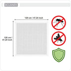 Mosquitera con marco blanco para ventana - BOJANEK - Marco de aluminio blanco - 30 tamaños - Mosquitera no invasiva para ventana - Malla de fibra de vidrio gris - Mosquitera contra mosquitos, moscas e insectos - Mosquitera para marco de ventana sin taladr