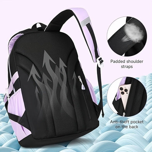 1 juego de mochila escolar incluye 1 mochila casual, 1 bolso de mano y 1 estuche de lápices, perfecto para la escuela, la vida diaria, los viajes y más.