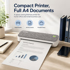 Peripage A40, Mini Impresora, Impresora Térmica Portátil, Soporta 20.98cm X 29.69cm Carta US, Impresora Móvil Inalámbrica Sin Tinta para Viajes, Compatible con Android e iOS, Imprime Docs, Papel de Tatuaje