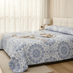 Colcha Bouti Microfibra Reversible Estampada – Colcha Verano y Entretiempo Ligera y Transpirable, Acolchado Pinsónico para Todas las Estaciones, Sin Fundas de Almohada
