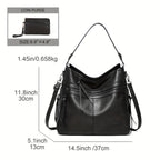 Mochila-bolso tote simple de gran capacidad con múltiples bolsillos para desplazamientos diarios, bolso de mano para usar bajo el brazo, casual y versátil, bolso cruzado de hombro único de gama alta