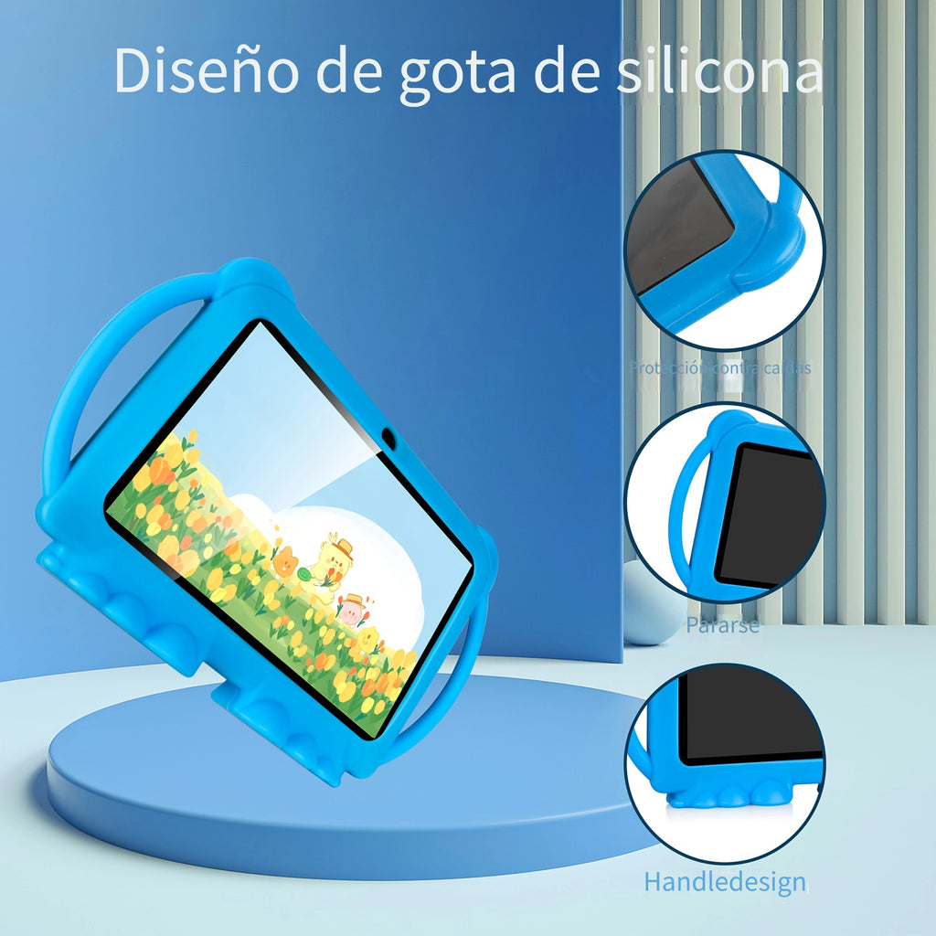 Tablets | Tableta ITMEIPC Android 14 de 7 pulgadas con funda protectora, 4GB (2GB + 2GB ampliables) 32GB ROM, procesador Mali T820 MP1 de cuatro