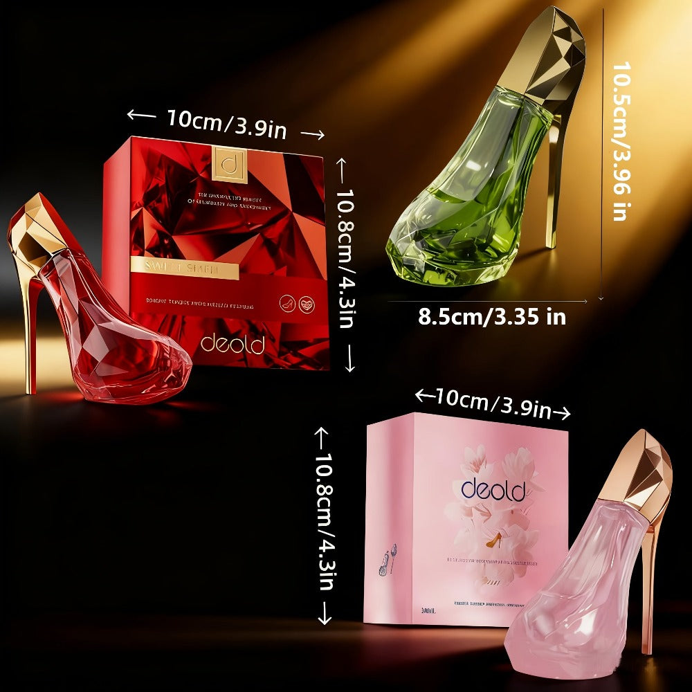 Set de regalo de perfume High-Heel (Opción de combo popular de 2 piezas de 60 ml/3 piezas de 90 ml) | Aromas a Ámbar Amaderado + Amaderado Floral + Frutal Floral Almizclado, Mezcla de múltiples aromas | Regalo ideal para inauguración de casa, Navidad, Hal