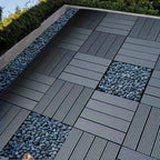 Baldosas de plástico entrelazadas para terraza, paquete de 54 baldosas impermeables para pisos de patio para uso en exteriores e interiores - Ideal para porche, piscina, balcón, patio trasero - Fácil instalación y material PP resistente