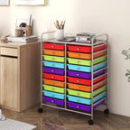 Carros organizadores con cajones | Carro de Almacenamiento con 20 Cajones y Ruedas Bloqueables, Cajones Extraíbles Multicolor, Carro Multiusos