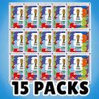 Paquetes de 15x de pegatinas aleatorias Panini Copa Mundial de la FIFA 2026 – 15 bolsas selladas, 105 pegatinas surtidas al azar