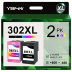 Cartucho de tinta | Cartuchos 302XL Compatibles para Cartuchos de Impresora HP 302 (1 Negro, 1 Tricolor) 302 XL para HP DeskJet 3630 3636 3638