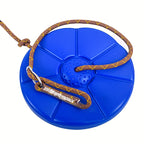 Colección de 9 piezas para ziplining en el patio trasero, que incluye un kit de tobogán de zipline para exteriores, una polea estrecha con un gancho triangular, un juego de cintas planas anaranjadas estrechas, un columpio azul de ABS, una bolsa de almacen