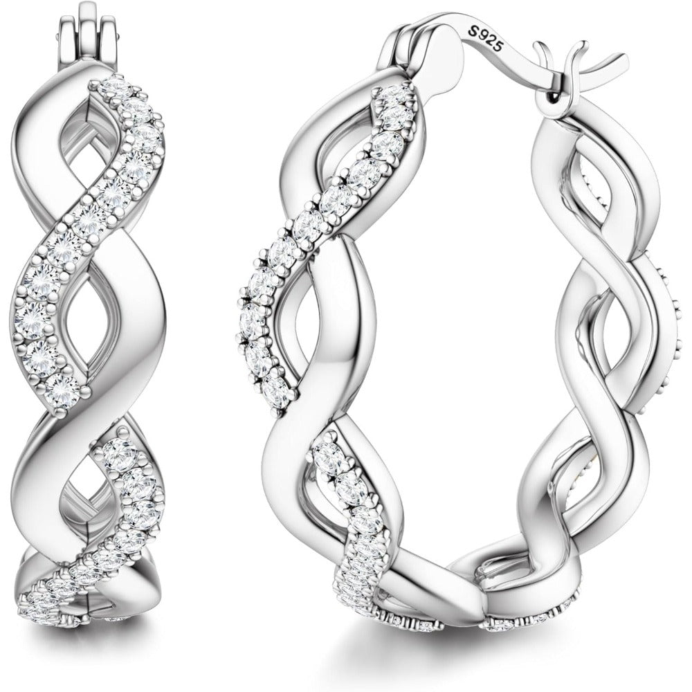 Pendientes de aro huggie de plata 925 para mujer, hipoalergénicos, dorados, listos para fiesta y para regalar, incluye caja de regalo prémium