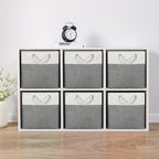 Contenedor de Almacenamiento Plegable con Asas, Cesta de Tela para Organizar Estantes, Gabinetes y Armarios; Robusto y Ligero para la Organización del Hogar, Cestas para Estantes