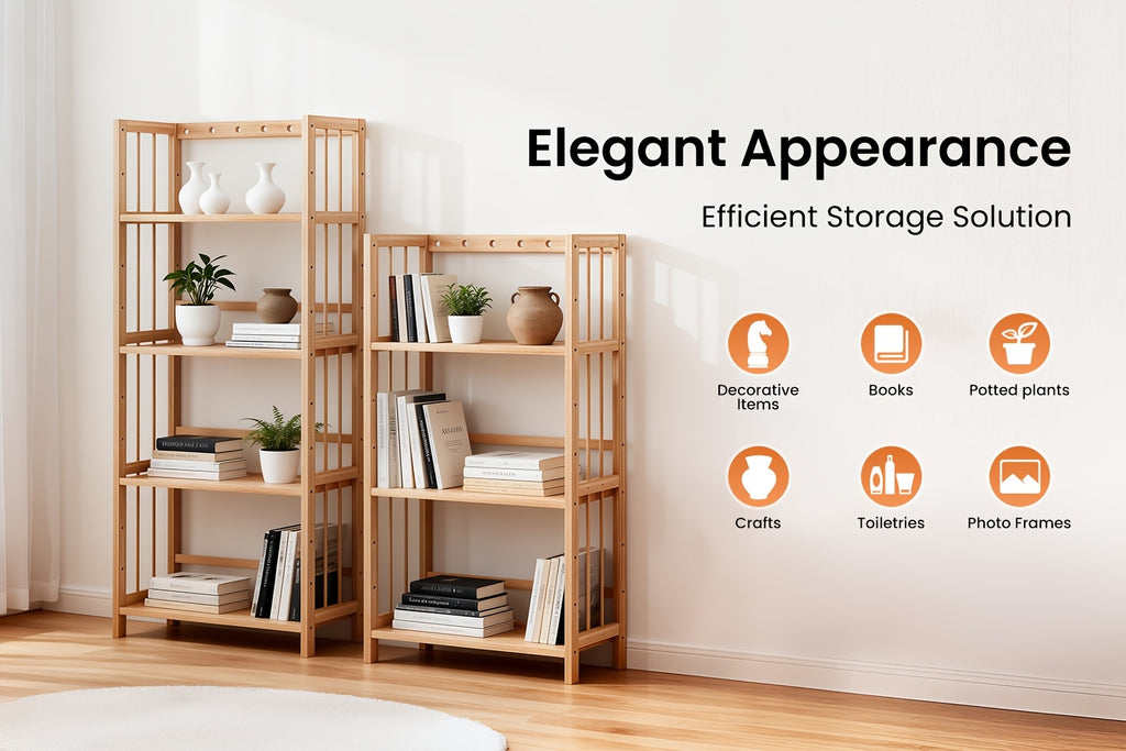 Estantería de almacenamiento para orden en hogar, baño y cocina | 4 niveles