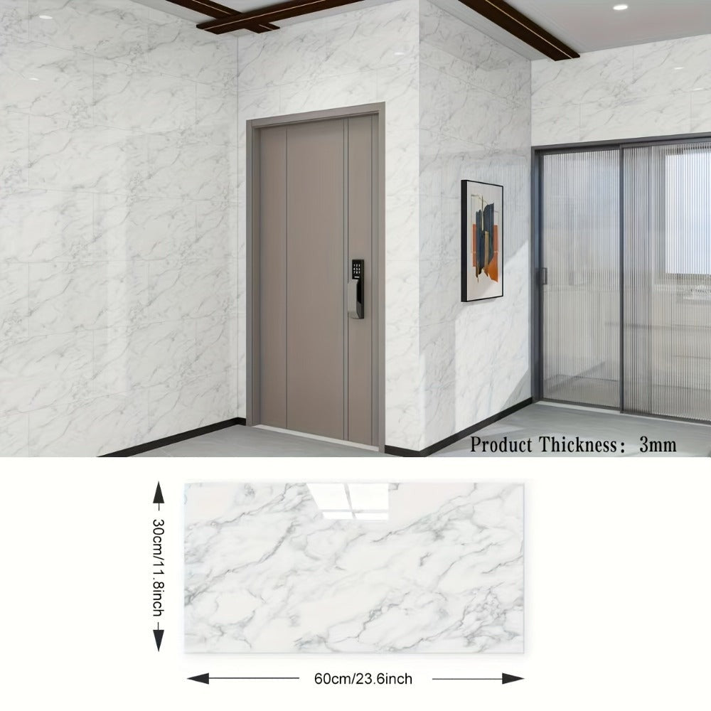 20/40pcs Efecto Mármol 3D Autoadhesivo 60*30cm Decoración de Pared - Vinilos Adhesivos para Cocina y Baño - Fáciles de Limpiar para Navidad y Halloween