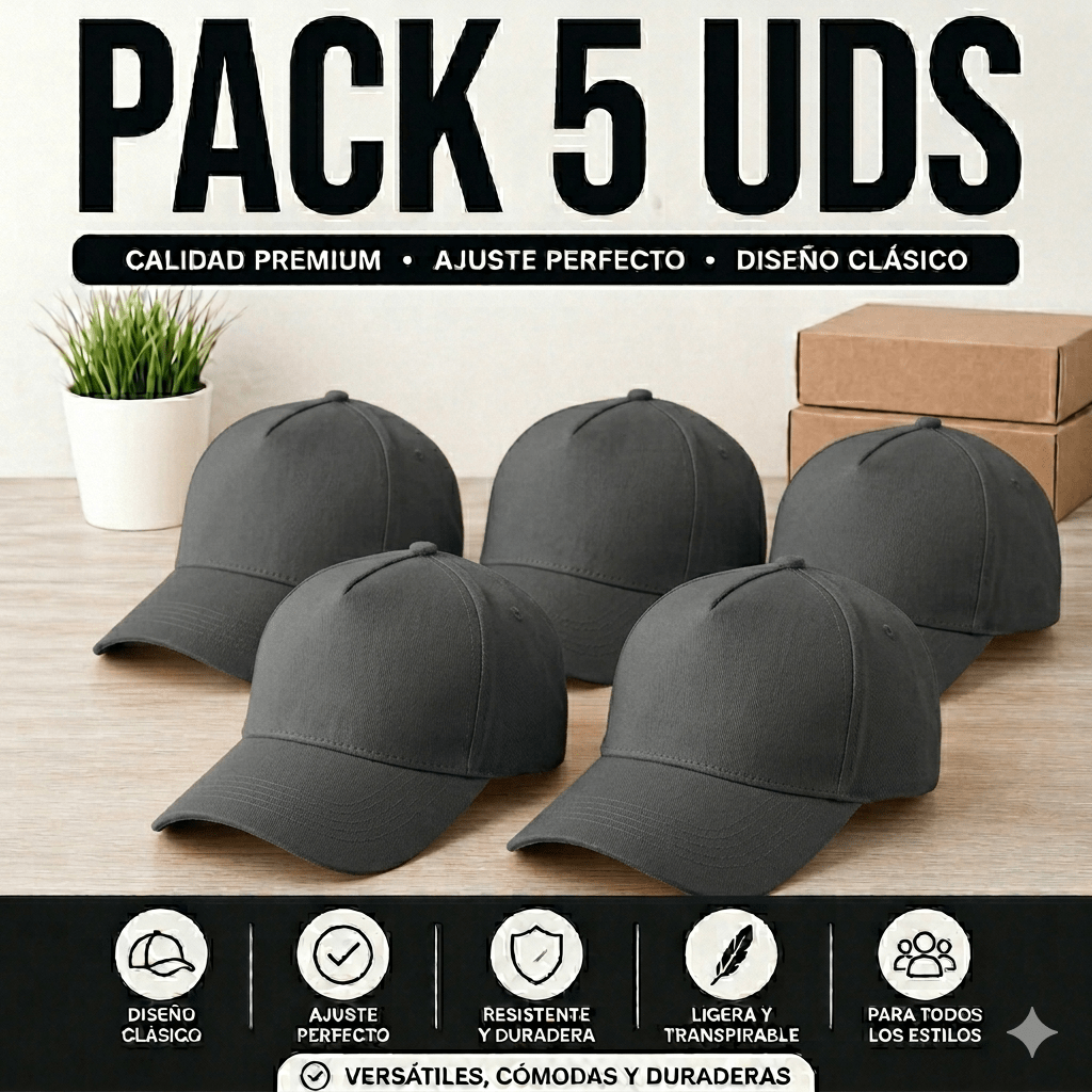 PACK DE 5 GORRAS