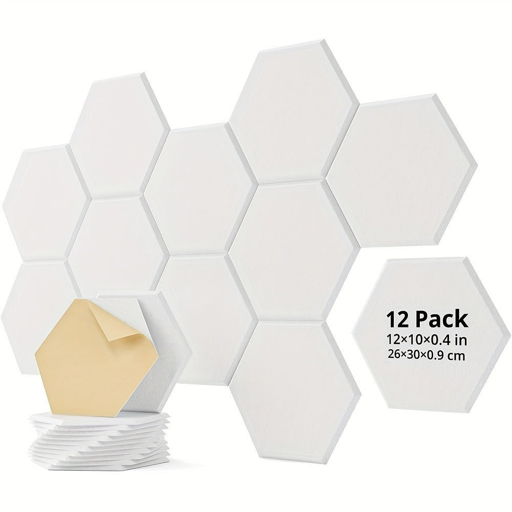 Paneles Acústicos Hexagonales Autoadhesivos, Sonic Acoustics 12 Piezas