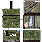 Pitillera tabaco de liar hombre y mujer tabaquera de cigarillos de PU y tela material hidrófugo forro impermeable con asa de mano