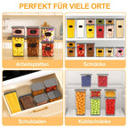 Juego de 48/24/12 (Tapas + Tarros), Tarros de Almacenamiento de Cocina para Granos Mixtos, Cajas de Almacenamiento, Cajas de Almacenamiento de Cocina, Cajas de Almacenamiento Selladas, Plástico, con Tapas, Cereales, Harina, Granos de Café, Cajas de Almace