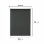 Persiana Térmica Enrollable • Grafito • 32 Tamaños • BOJANEK TERMO • Soportes Ajustables • Instalación en Ventana Sin Taladro • Mecanismo de Cadena • Protección Solar y Térmica • Ideal para Sala, Dormitorio, Cocina, Oficina • Persiana Térmica Blanca Día y