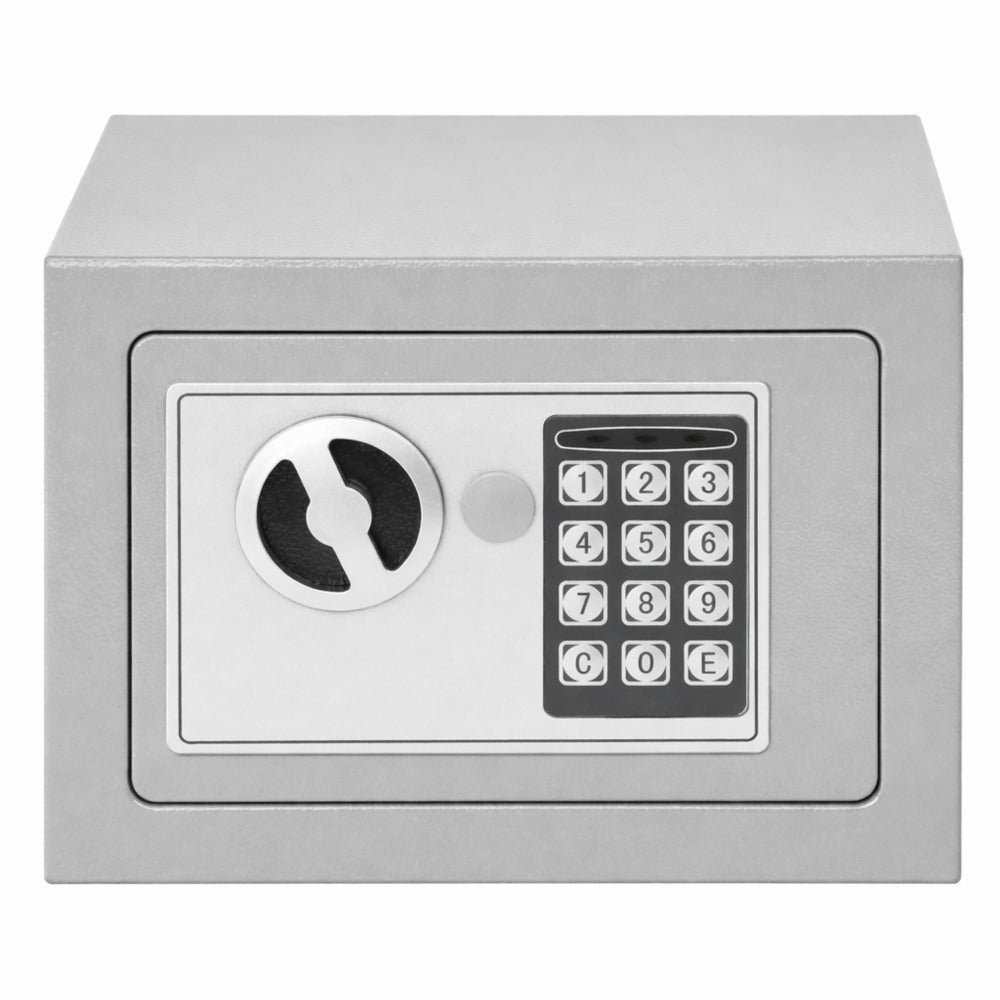 Caja Fuerte Seguridad Digital 4L Nyana Home | Cerradura Electrónica con Código + 2 Llaves de Emergencia | Acero Reforzado Negro Antirrobo | Ideal Hogar, Oficina y Hotel | Montaje en Pared o Suelo con Pernos Incluidos | Panel LED Indicador de Estado | Prot