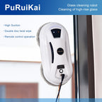 [Nuevo Plug-In 2026] Puruikai02 Robot de Limpieza de Ventanas Totalmente Automático | Alimentación Continua + Control Remoto Inteligente | Cuerda de Seguridad Anti-Caída de 4.5M | Incluye 10 Paños de Limpieza + Botella de Spray | Almacén Local Envío Inmed