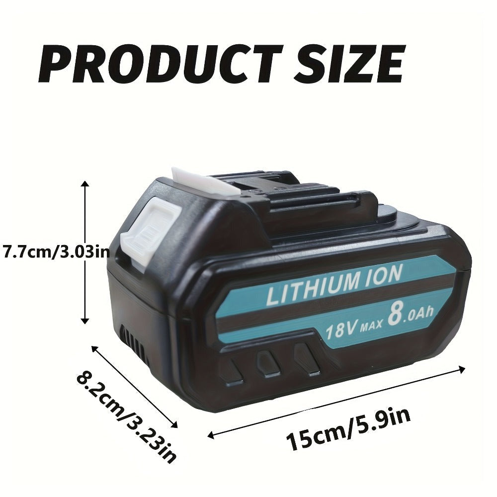 Paquete de 2 Baterías BL1860B de 8.0Ah + Cargador de Doble Puerto DC18RD de 6A Compatible con Batería Makita 14.4V-18V BL1860 BL1860B BL1850 BL1850B BL1840 Bl1830 y Cargador DC18RD DC18RC DC18SF DC18RC DC18RF (2 Baterías o 2 Baterías y Cargador)